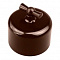 Ретро выключатель, коричневый, R1-210-22 Rozetkof одноклавишный, серия Ришелье