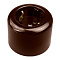 Розетка с заземляющим контактом, коричневый, R1-101-02 Rozetkof, серия Ришелье