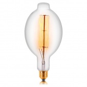 Ретро лампа накаливания ВТ180 F2, E40, прозрачная, 053-792 Sun Lumen