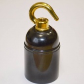 Патрон для ретро лампы с крюком 4 цветов на выбор PL277069 черный FAI