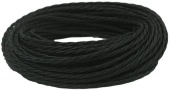 Ретро кабель витой ТВ (25м) черный, Interior Electric