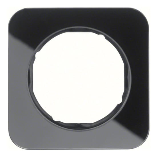 Дизайнерская рамка 1 местная, черный, стекло, 10112116 Berker, серия R.1