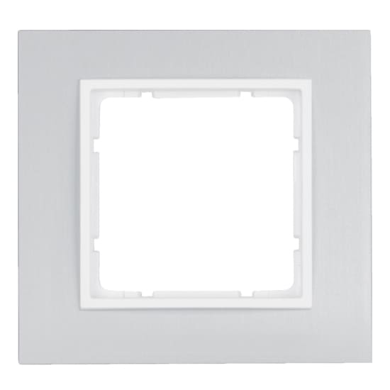 Дизайнерская рамка 1 местная, алюминиевый/полярная белизна, матовый, 10116914 Berker, серия B.7