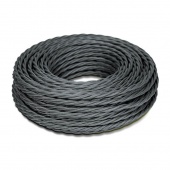 Ретро кабель витой ПВХ (10 м.) 2*0.75, графит, GE70110-38 ТМ МезонинЪ
