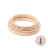 Рамка на бревно D200 мм. 1 местная, восьмерка, дуб неокрашенный НО31НК200 Salvador