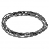 Ретро кабель термостойкий электрический, графит, GRF/L 2*1.5 Salvador