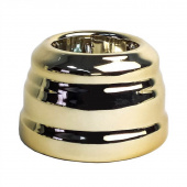 Ретро розетка с заземлением Grande Metallic темное золото, KGS-8DGM Edisel