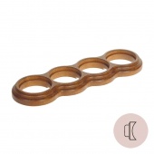 Рамка на бревно D200 мм. 4 местная, восьмерка, дуб зеленый НО34ДЗ200 Salvador