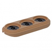 Рамка деревянная 3 местная на бревно D220 мм., натуральное дерево, RD-03220 Retrika