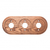 Накладка на бревно 240 мм. 3 местная, ясень в масле, ОМРФМ3-240 DecoWood