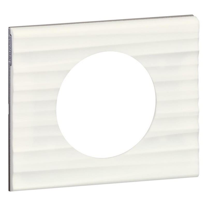 Дизайнерская рамка 1 местная, белый рельеф, камень, 069011 Legrand, серия Celiane