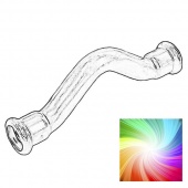 Обвод двухраструбный D22 цветной Loft, RMFO-22S Retrika