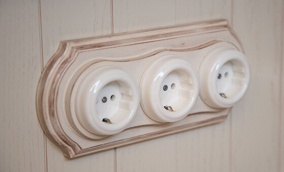 Ретро розетки Скрытый монтаж