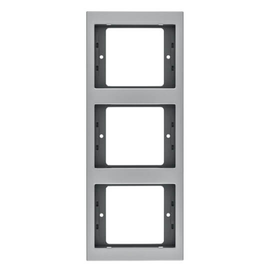 Дизайнерская рамка 3 местная, вертикальная, алюминий, матовый лак, 13337003 Berker, серия K.5