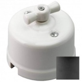 Ретро выключатель одноклавишный, проходной, серый, R-SW-110 Retrika