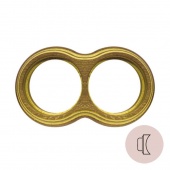 Рамка на бревно D220 мм. 2 местная, восьмерка, дуб коричневый с золотой патиной НО32ДКЗ220 Salvador