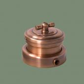 Ретро выключатель серия Роматти светлая медь, рамка: металл, R133-6 Romatti одноклавишный проходной