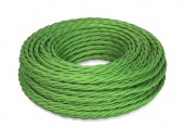 Ретро кабель витой ПВХ 3*1.5, бухта 50м, фисташковый шелк GE70151-28 ТМ МезонинЪ