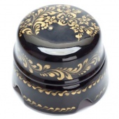 Распаечная коробка большая D85 черный с золотой росписью BOX2BL.GD Salvador