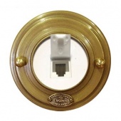 Розетка интернет, механизм Legrand, RJ 45, латунь, 09020И-80 ГусевЪ