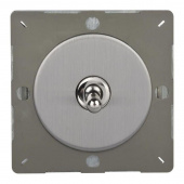 Ретро выключатель Brushed Steel, матовая сталь, Z1EGT1S Varilight одноклавишный проходной