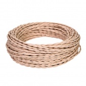 Ретро кабель витой ПВХ (50 м.) 3*2.5, бежевый, GE70152-15 ТМ МезонинЪ