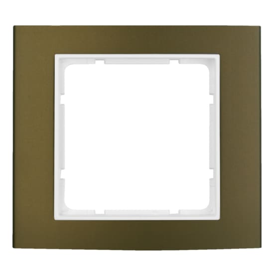 Дизайнерская рамка 1 местная, коричневый/полярная белизна, 10113021 Berker, серия B.3