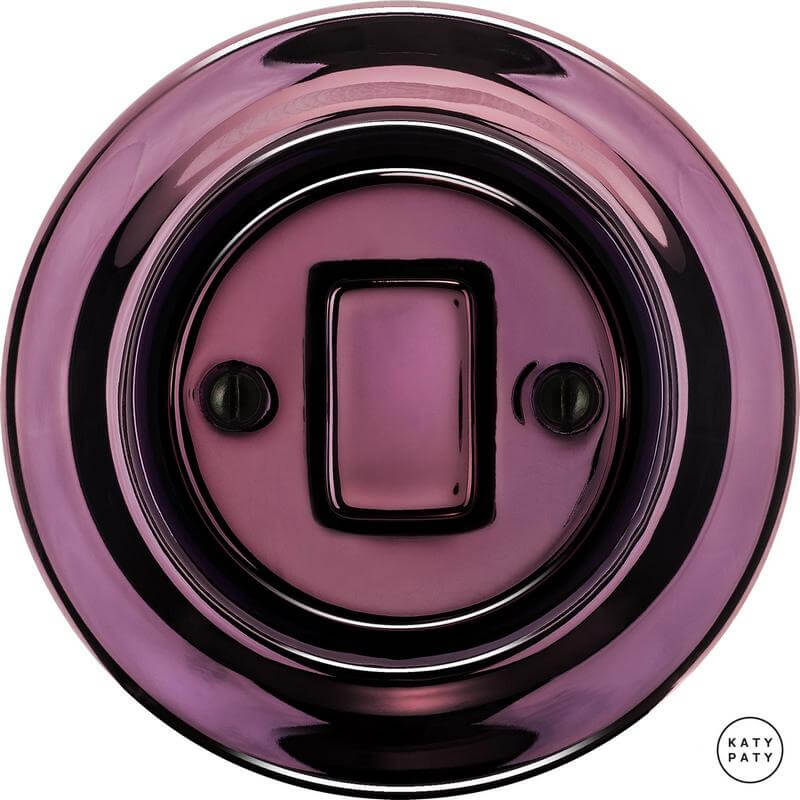Ретро выключатель фиолетовый металлик PEMAGWds Katy Paty диммер для ламп накаливания