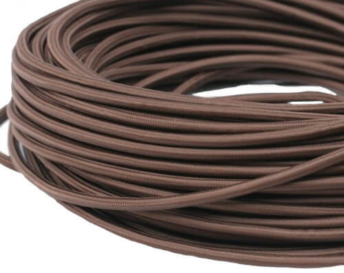 Ретро кабель круглый электрический (50м) 2*1.5, шоколад, серия Loft, Interior Electric