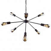 Люстра подвесная Rod в стиле лофт, черный, 9734 Nowodvorski