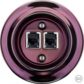 Розетка интернет Cat.6 двойная, фиолетовый металлик PEMAGsCat6 Katy Paty