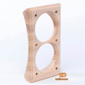 Двойная вертикальная накладка на бревно D260 мм., встраиваемая, дуб, V2*-260-D naBrevno