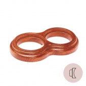 Рамка на бревно D240 мм. 2 местная, восьмерка, вишня НО32ВШ240 Salvador