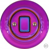 Ретро выключатель проходной пурпурно-фиолетовый металлик PEVIGW6 Katy Paty одноклавишный