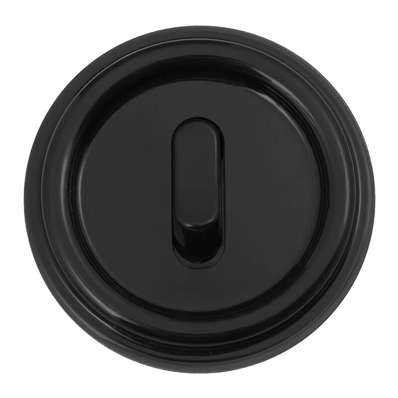 Ретро выключатель, черный, B1-221-23 BIRONI, одноклавишный, проходной