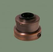 Ретро розетка с заземлением и шторками, серия Лонжин, темная медь, механизм: черный (трубка D12) L243-7-12 Romatti