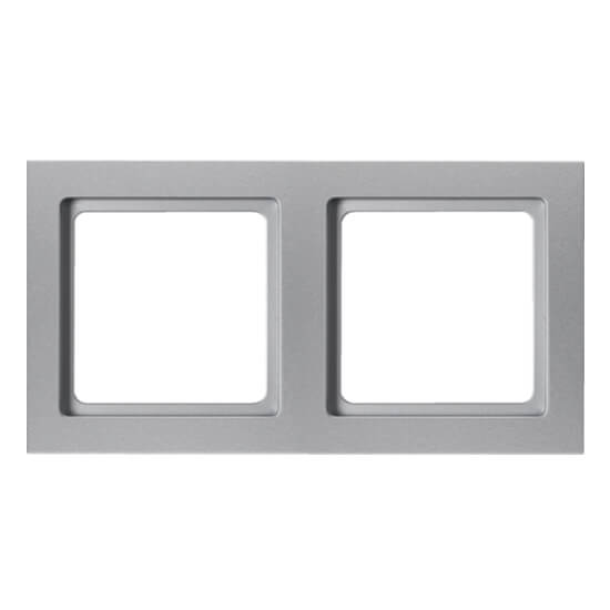 Дизайнерская рамка 2 местная, алюминиевый, бархатный лак, 10126094 Berker, серия Q.3