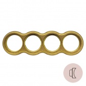 Рамка на бревно D220 мм. 4 местная, восьмерка, дуб коричневый с золотой патиной НО34ДКЗ220 Salvador