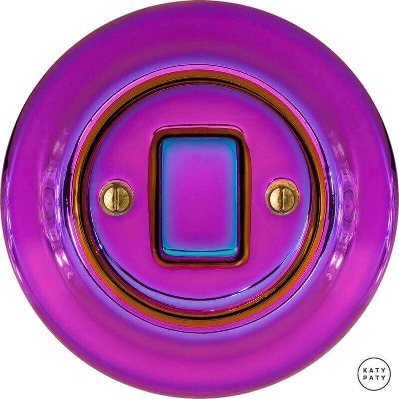 Ретро выключатель пурпурно-фиолетовый металлик PEVIGWds Katy Paty диммер для ламп накаливания