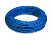 Ретро кабель витой ПВХ 2*2.5, бухта 50м, синий шелк GE70142-08 ТМ МезонинЪ