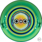 Ретро розетка электрическая без заземления, зеленый металлик PECHGs Katy Paty