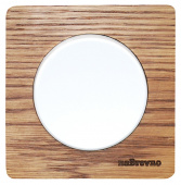 Выключатель одноклавишный проходной, дуб в масле+белый, ROC1-DO/1E31401301 Ruwel