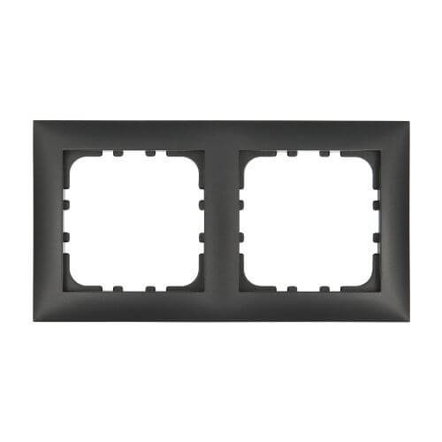 Дизайнерская рамка 2 местная, черный бархат, 864208-1 LK Studio, серия LK60