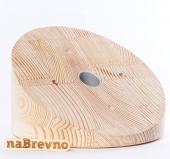 Накладка на скошенный потолок D160, L5-30-S сосна, угол 30 градусов naBrevno, с фрезеровкой кромки
