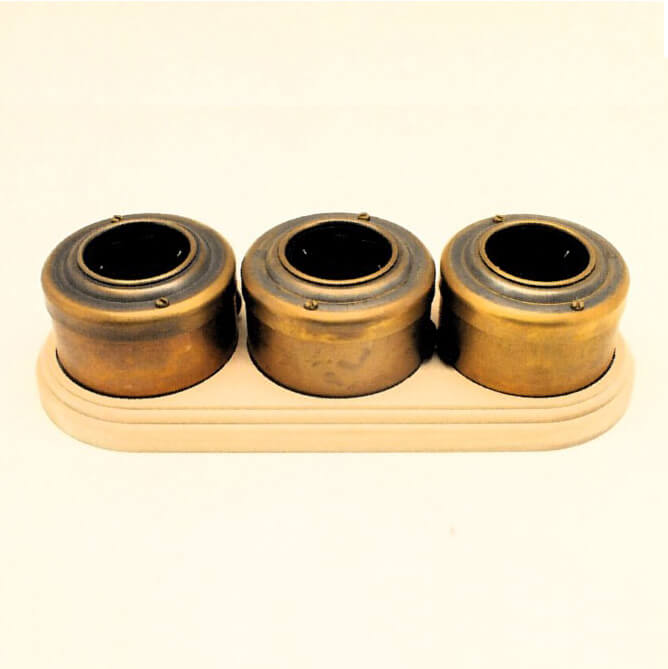 Подложка 3 местная, овал, "натурал" PE3NAT VINTAGE-BRASS Подложка 3 местная, овал, "натурал" PE3NAT VINTAGE-BRASS