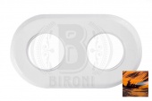 Рамка 2 местная, дух старины, овал, BF2-620-DS BIRONI
