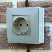 Коробка для ретро выключателя и розетки белый, N011.01.00 DerevFarfor, серия МонолитБрус