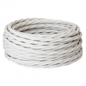 Витой силовой кабель 3*2.5, белый, RetroElectro