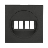 Накладка аудио-розетки, черный бархат, 867408 LK Studio, серия LK60