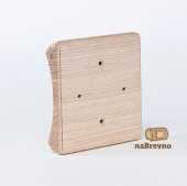 Накладка на бревно D200 мм. под распределительную коробку или светильник D115, ясень, KV2-200 naBrevno